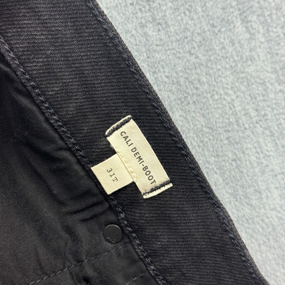 Madewell Jeans Womens 31T Fit 34X30 Black Denim Cali‎ Demi-Boot Stretch Raw Hem - Picture 7 of 16